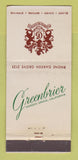 Matchbook Cover - Greenbrier Garden Grove CA WORN 30 Stick
