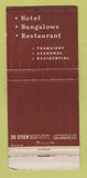 Matchbook Cover - Greenbrier Garden Grove CA WORN 30 Stick