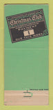 Matchbook Cover - Hamburg Savings PA Christmas 21 Strike Feature