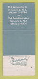 Matchbook Cover - Victor Leonardis Funeral Home Newark NJ 30 Strike