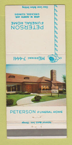 Matchbook Cover - Peterson Funeral Home Chicago IL 30 Strike