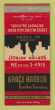 Matchbook Cover - Grace Harbor Lumber Detroit MI WEAR 30 Strike