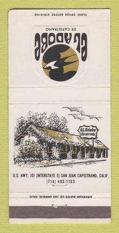 Matchbook Cover - El Adobe San Juan Capistrano CA 30 Strike