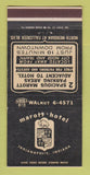 Matchbook Cover - Marott Hotel Indianapolis IN 30 Strike
