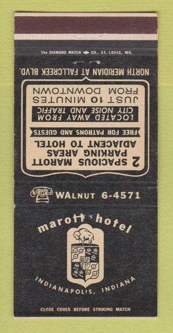 Matchbook Cover - Marott Hotel Indianapolis IN 30 Strike
