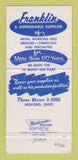 Matchbook Cover - Franklin Oil Corp Bedford OH 30 Strike
