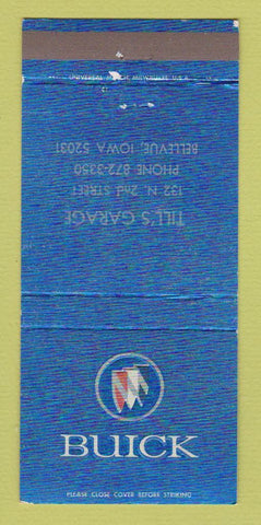 Matchbook Cover - Till's Garage Buick Bellevue IA 30 Strike
