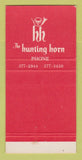 Matchbook Cover - Hunting Horn Rolling Hills Estates CA CREASES 30 Strike