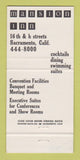Matchbook Cover - Mansion Inn Sacramento CA 30 Strike