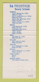 Matchbook Cover - Prestige Beauty Schools Milwaukee WI 30 Strike