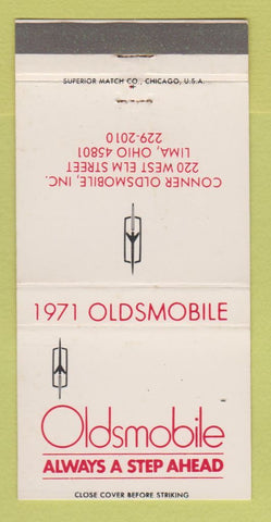 Matchbook Cover - 1971 Oldsmobile Conner Lima OH 30 Strike