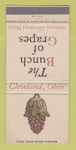 Matchbook Cover - Sheraton Hotel Cleveland OH Bunch of Grapes WEAR 30 Strike