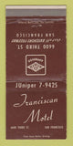 Matchbook Cover - Franciscan Motel San Francisco CA 30 Strike