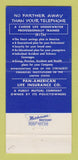 Matchbook Cover - Pan American Insurance MS Alexander Runge TX 30 Strike