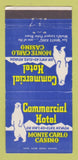 Matchbook Cover - Commercial Hotel Casino Elko NV polar bear 30 Strike