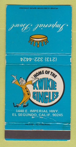 Matchbook Cover - Imperial Bowling El Segundo CA clown WEAR 30 Strike