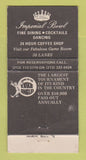 Matchbook Cover - Imperial Bowling El Segundo CA clown WEAR 30 Strike