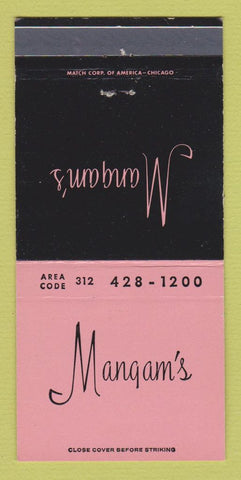 Matchbook Cover - Mangam's Restaurant Dundee IL 30 Strike