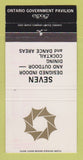 Matchbook Cover - Expo 67 1967 Montreal QC Ontario Gov Pavilion 30 Strike
