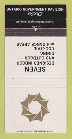 Matchbook Cover - Expo 67 1967 Montreal QC Ontario Gov Pavilion 30 Strike