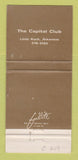 Matchbook Cover - Capital Club Little Rock AR 30 Strike