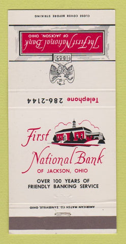 Matchbook Cover - First National Bank Jackson OH 30 Strike
