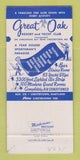 Matchbook Cover - Great Oak Resort Chestertown MD WEAR 30 Strike