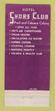Matchbook Cover - Shore Club Hotel Miami Beach FL 30 Stick