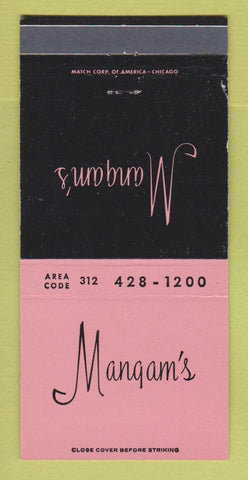 Matchbook Cover - Mangam's Restaurant Dundee IL 30 Strike