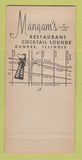 Matchbook Cover - Mangam's Restaurant Dundee IL 30 Strike