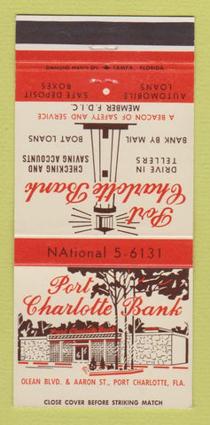 Matchbook Cover - Port Charlotte Bank FL 30 Strike