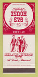 Matchbook Cover - Gas House Sheraton Hotel St Louis MO 30 Strike