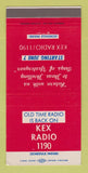 Matchbook Cover - KEX Radio 1190 30 Strike
