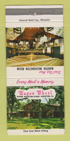 Matchbook Cover - Wagon Wheel Rockton IL restaurant 30 Strike