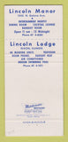 Matchbook Cover - Lincoln Lodge Dixon IL 30 Strike