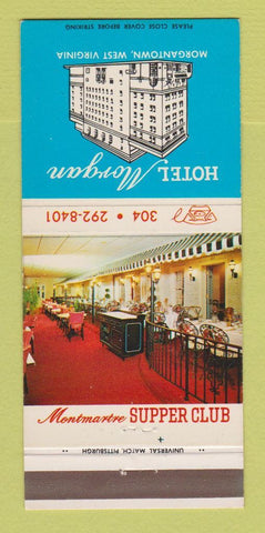 Matchbook Cover - Hotel Morgan Morgantown WV 30 Strike