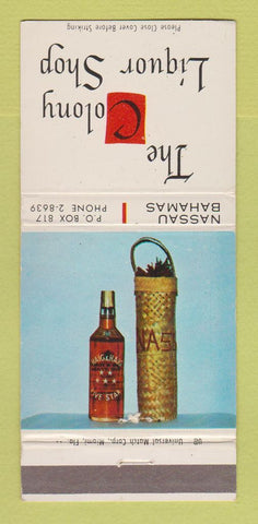 Matchbook Cover - Colony Liquor Store Nassau Bahamas 30 Strike