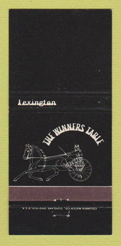 Matchbook Cover - Winners Table Lexington KY 30 Strike