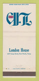 Matchbook Cover - London House Fort Worth TX WEAR 30 Strike