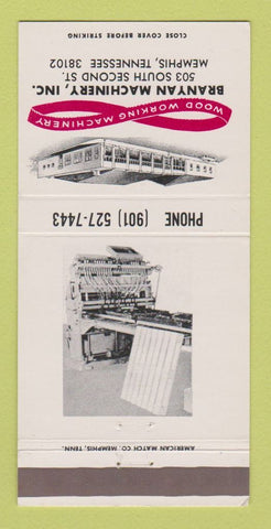 Matchbook Cover - Branyan Machinery Word Working Memphis TN 30 Strike