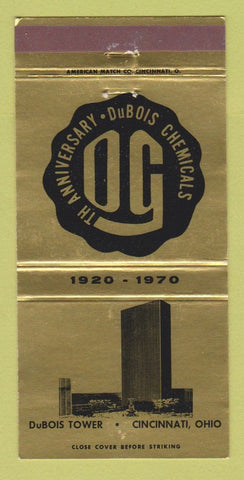 Matchbook Cover - DuBois Towers Chemical Cincinnati OH 1970 30 Strike