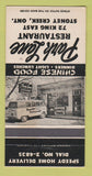 Matchbook Cover - Park Lane Restaurant Stoney Creek ON 30 Strike