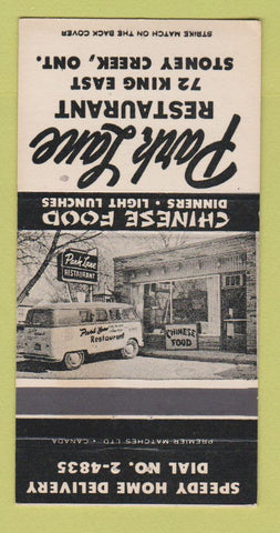 Matchbook Cover - Park Lane Restaurant Stoney Creek ON 30 Strike