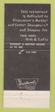 Matchbook Cover - Rickashaw Charlie's Portland OR Chinese 30 Strike