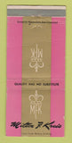 Matchbook Cover - Milton Kreis Restaurant Store San Francisco CA WORN 30 Strike