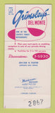 Matchbook Cover - Grimsley's El Monte Restaurant  30 Strike