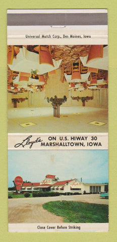 Matchbook Cover - Lloyd's Marshalltown IA Restaurant WEAR 30 Strike