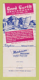 Matchbook Cover - Good Earth Chinese Restaurant Washington DC 30 Strike