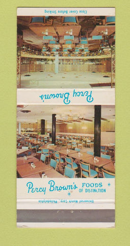 Matchbook Cover - Percy Brown's Restaurant Wilkes Barre PA 30 Strike