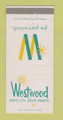 Matchbook Cover - Westwood Restaurant Rapid City SD 30 Strike